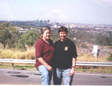 Pam & Jackie, Brisbane in background