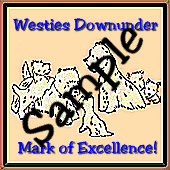 Westies Downunder Award sample